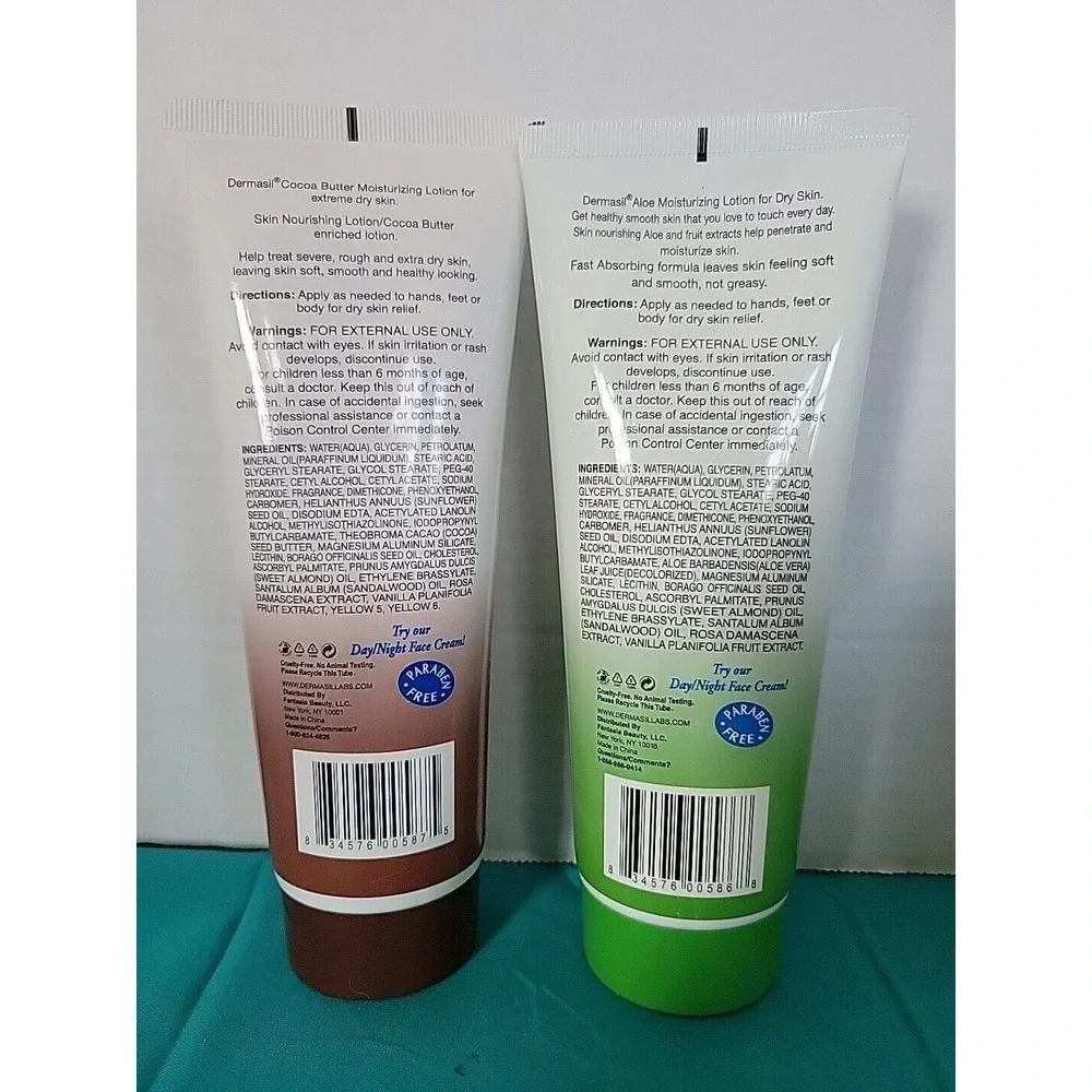 Dermasil Moisturizing Body Lotion Bundle: 8oz‎ (1) Cocoa Butter & (1) Aloe Fresh